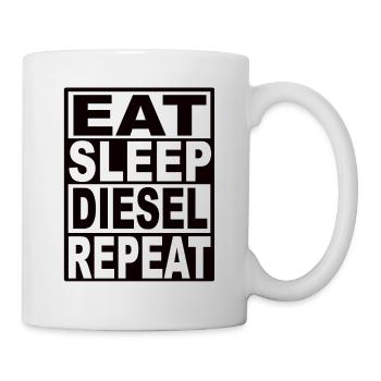 Manger Sleep Diesel Répéter - Mug blanc - blanc - Droite