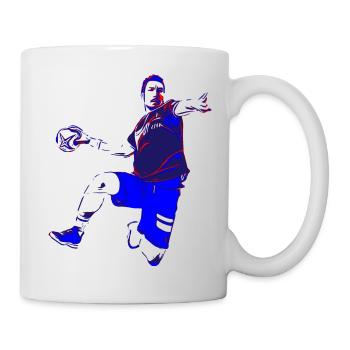 Handballspieler - Tasse - Weiß - Rechts