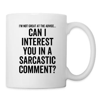 Puis-je vous intéresser dans un commentaire sarcastique - Mug blanc - blanc - Droite