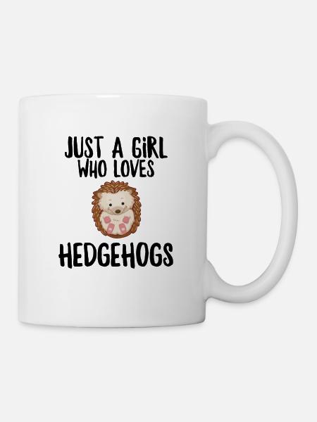 Just a Girl Who Loves Hedgehogs - Mug - white