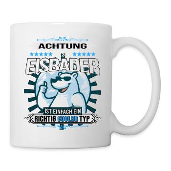 eisbaden winterbader dieser eisbader eisbär polar - Tasse - Weiß - Rechts
