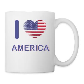 I love America USA flag, my home, my - Mug - white - Right