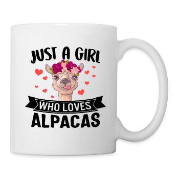 Alpaca Mugs, Just a Girl Who Loves Alpacas, - Mug - white - Right
