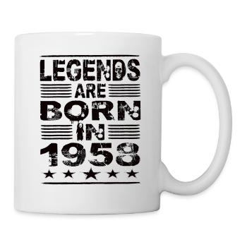 Legenden werden 1958 geboren - Tasse - Weiß - Rechts