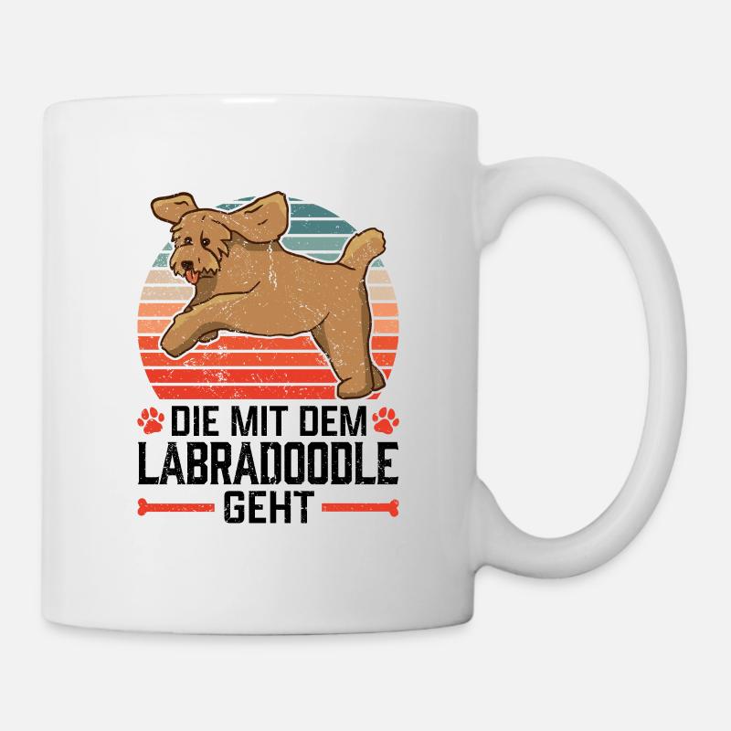 Die mit dem Labradoodle Australian Labradoodle - Tasse - Weiß