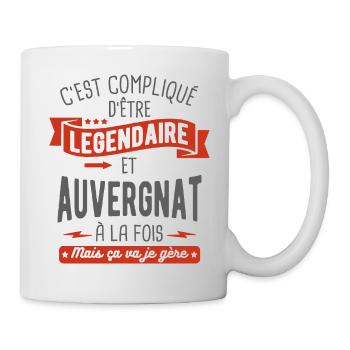légendaire et auvergnat - Mug blanc - blanc - Droite