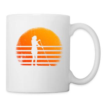 Paddleboarding Sonnenuntergang Paddleboarder - Tasse - Weiß - Rechts