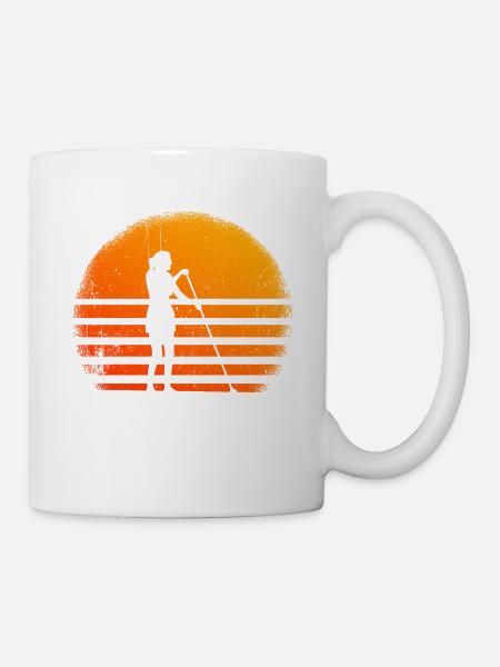 Paddleboarding Sunset Paddleboarder - Mug - white
