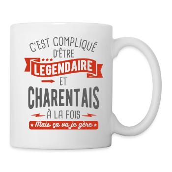 légendaire et charentais - Mug blanc - blanc - Droite