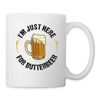 Ich Bin Nur Hier Für Butterbier Biertrinker - Tasse - Weiß - Rechts