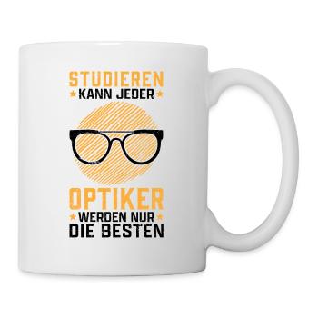 Augenoptiker studieren Optometrist Optiker - Tasse - Weiß - Rechts