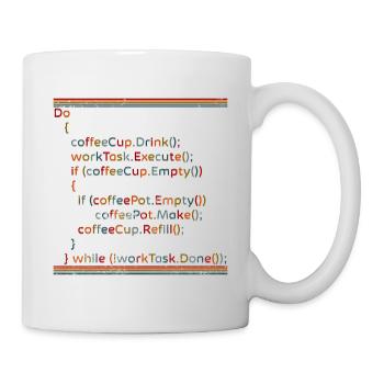 Informatik Kaffeebecher, C++ Programmierer Coder - Tasse - Weiß - Rechts