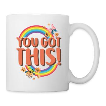 Du hast das, Teacher Gift Mug, Teacher Rainbow - Tasse - Weiß - Rechts