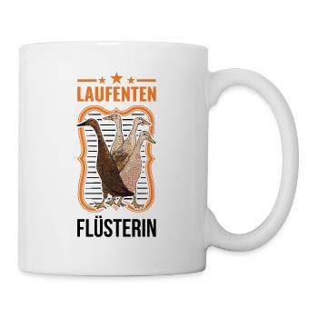 Laufenten Flüsterin Indische Laufente Flaschenente - Tasse - Weiß - Rechts