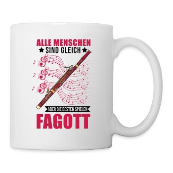 Fagott Fagottist Fagottspieler - Tasse - Weiß - Rechts