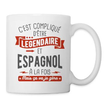 légendaire et espagnol - Mug blanc - blanc - Droite