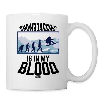 Snowboarding Is In My Blood - Tasse - Weiß - Rechts