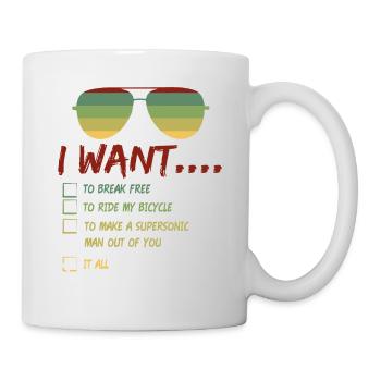 I Want To Break Free Sunglasses Summer - Mug - white - Right