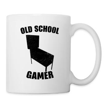 Old school gamer Pinball Automat Gamcker - Mug - white - Right