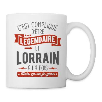 légendaire et lorrain - Mug blanc - blanc - Droite