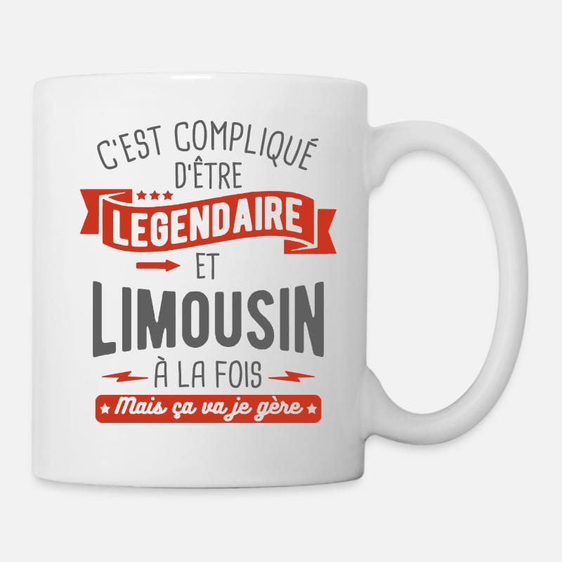 légendaire et limousin - Mug blanc - blanc