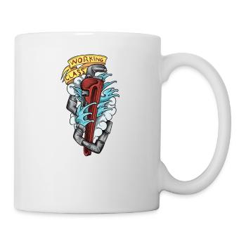 Plumber I guild heating engineer motif for plumber - Mug - white - Right