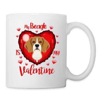 My Beagle Is My Valentine I Beagle - Mug - white - Right