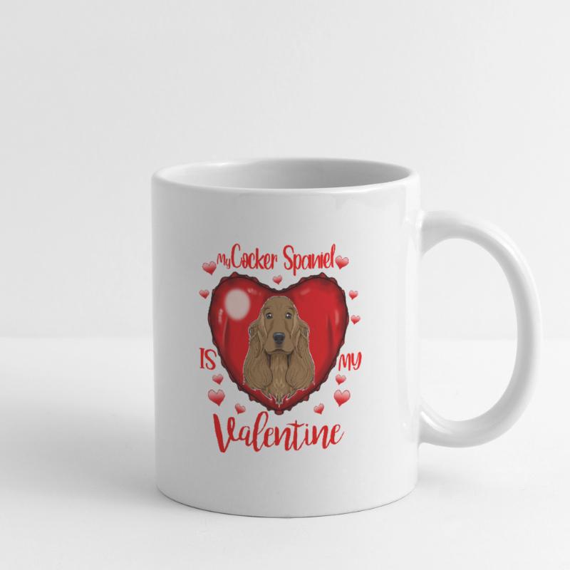 Mon cocker spaniel est mon valentine i cocker spaniel Mug blanc