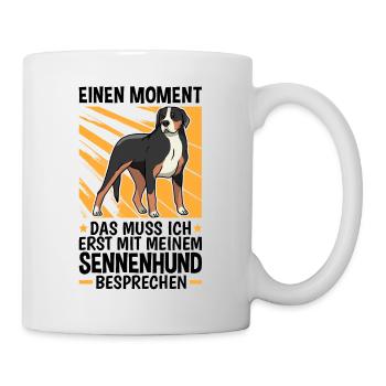 Mit Sennenhund besprechen Schweizer Sennenhund - Tasse - Weiß - Rechts