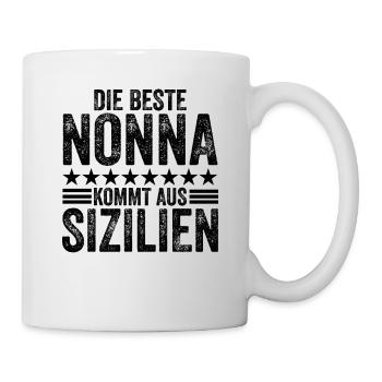 Die beste nonna kommt aus sizilien Palermo Italien - Tasse - Weiß - Rechts