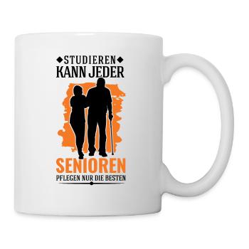 Altenpflegerin Studieren Spruch Altenheim - Tasse - Weiß - Rechts