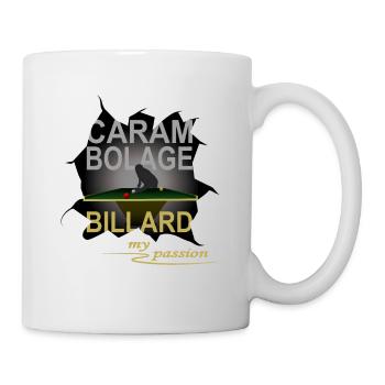 Carambolage, Billiards, Pool Billiards, Snooker, 9ball - Mug - white - Right