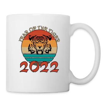 Year Of The Tiger 2022 Chinesisches Neujahr 2022 - Tasse - Weiß - Rechts