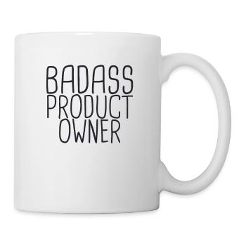 « Product Owner Badass | » Scrum Master" » - Mug blanc - blanc - Droite