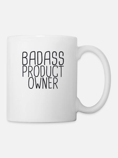 "Product Owner Badass | "Scrum Master"" - Tasse - Weiß