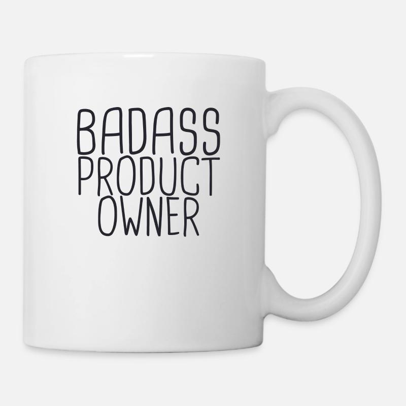 "Product Owner Badass | "Scrum Master"" - Tasse - Weiß