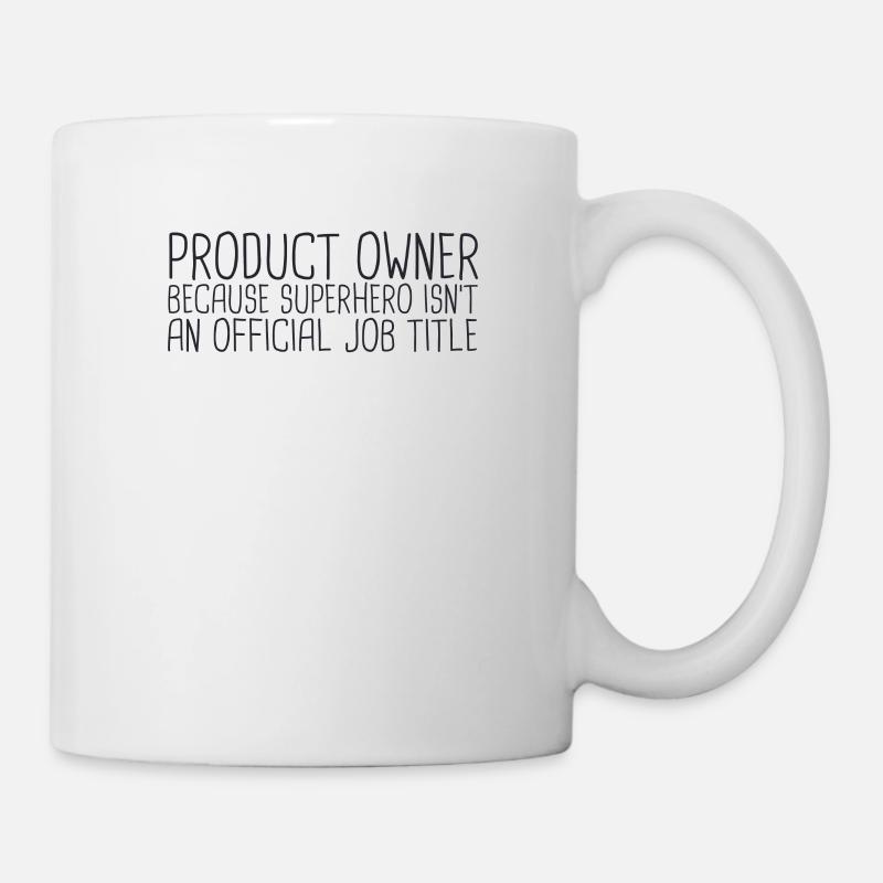 "Product Owner Superhero | "Scrum Master"" - Tasse - Weiß