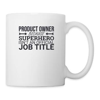 « Product Owner Superhero | » Scrum Master" » - Mug blanc - blanc - Droite