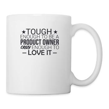 "Product Owner Crazy | "Scrum Master"" - Tasse - Weiß - Rechts