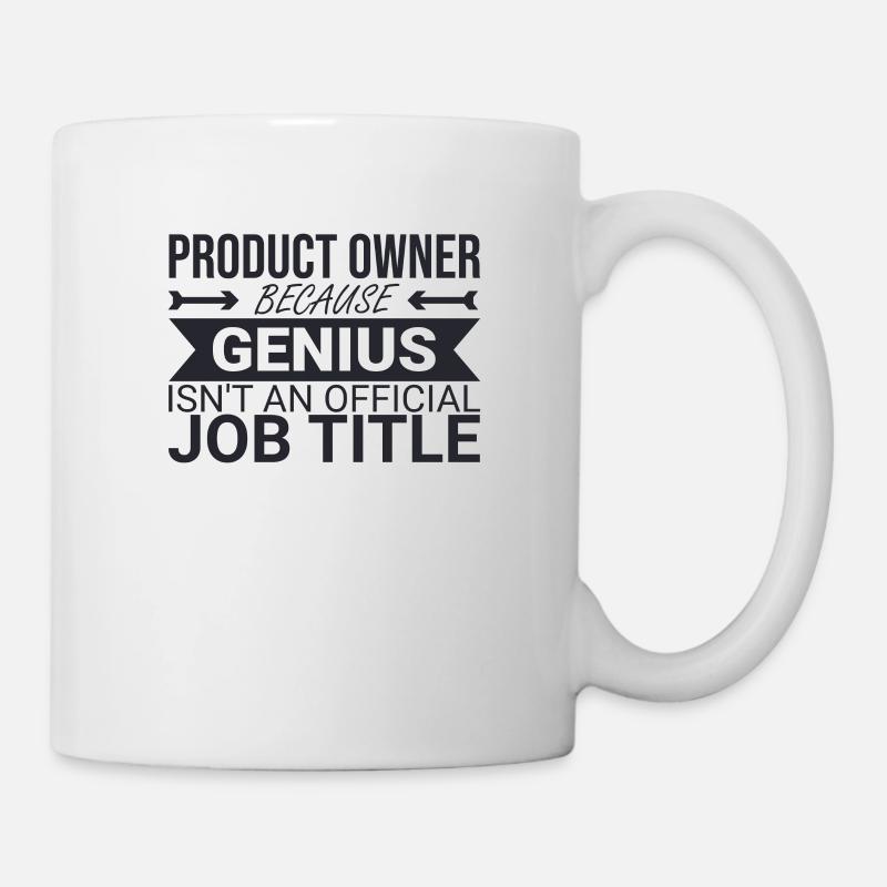 "Product Owner Genius | "Scrum Master"" - Tasse - Weiß