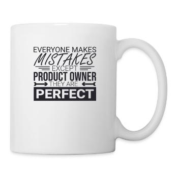 "Product Owner Perfect | "Scrum Master"" - Tasse - Weiß - Rechts