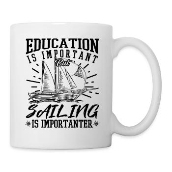 Sailing Is Importanter Funny Sailor - Mug - white - Right