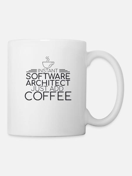 « Software Architect Coffee | Architecture logicielle » - Mug blanc - blanc