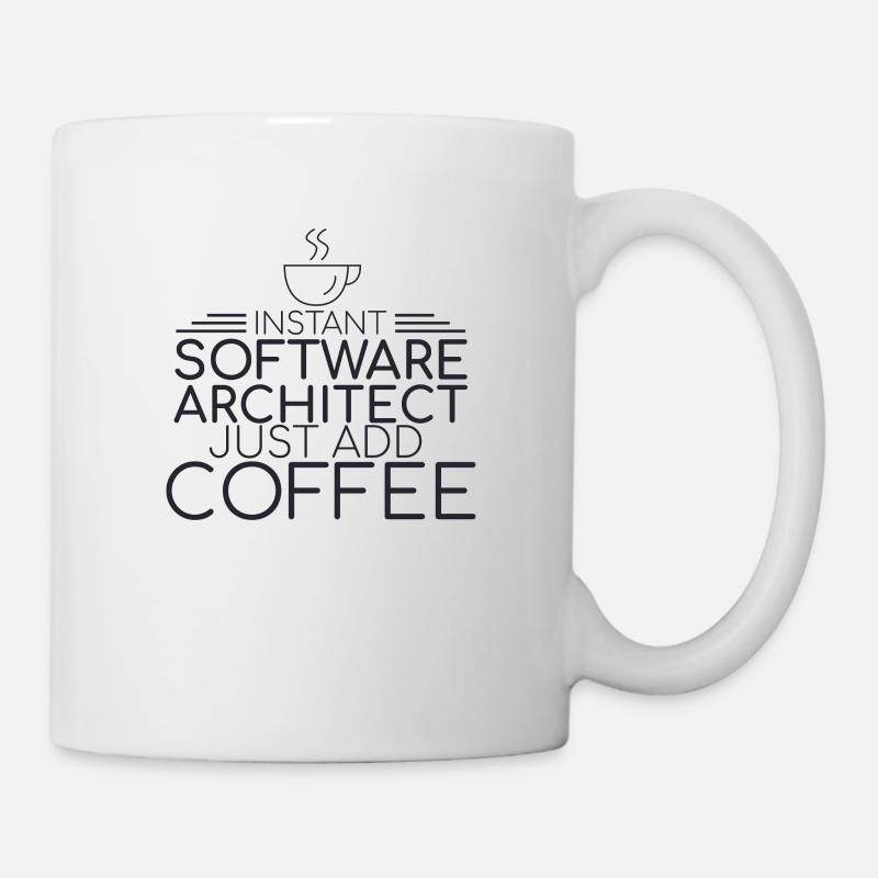 « Software Architect Coffee | Architecture logicielle » - Mug blanc - blanc