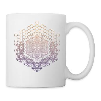 Metatrons Cube Sacred Geometry Connected - Mug - white - Right