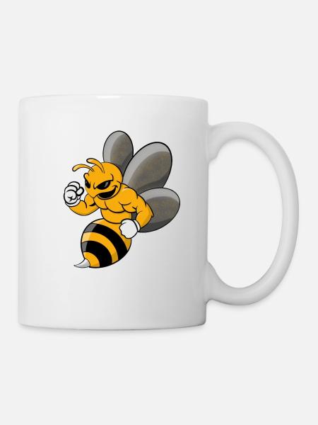 wespe cooles Design - Tasse - Weiß