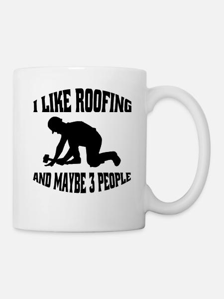 Dachdecker Handwerk Dachdeckermeister Spruch - Tasse - Weiß