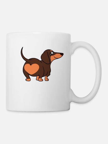 Teckel Butt Le teckel Chuchoteur - Mug blanc - blanc