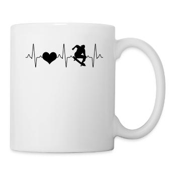 Skating Skating Heartbeat - Mug - white - Right