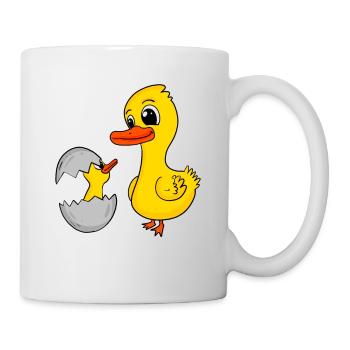 Canard avec bébé canard - Mug blanc - blanc - Droite